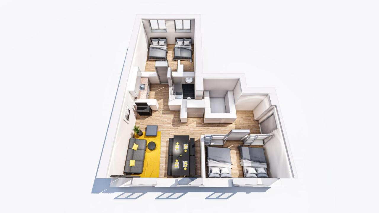Marienplatz Apartment 2 Bedrooms Living Room Kitchen Munich Exterior photo